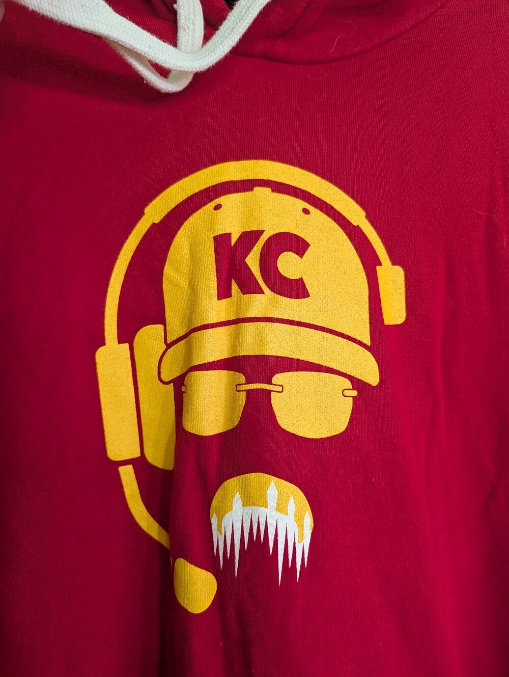 BreakingT Kansas City Football Hoodie XXL Red KC Graphic Pullover - Picture 3 of 9